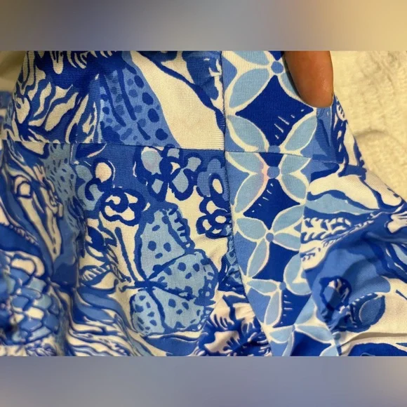 NWT Lilly Pulitzer SERENA V-NECK MAXI Dress Blue Tang Flocking Fabulous - Picture 10 of 11